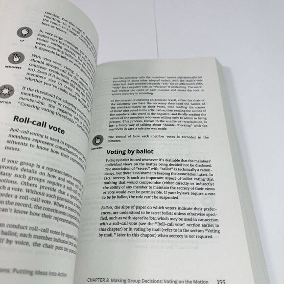 Robert's Rules for Dummies 4th Ed. by C. Alan Jennings PAPERBACK BOOK - Picture 11 of 12
